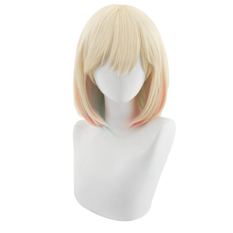 League of Legends cosplay wig with big elements makes Lacus cosplay fake hair game style short hair