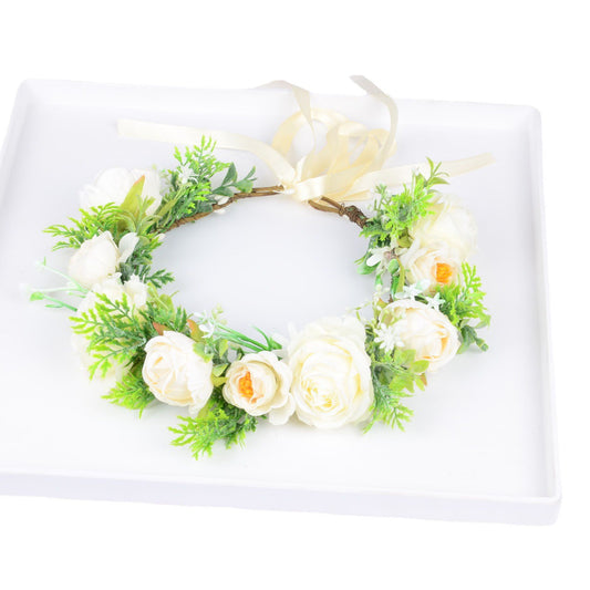 Hawaiian Wreath Bridal Fairy Simulation Starry Sky Flower Headwear Children's Photography Hair Accessories Hair Hoops