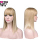 women Bob Wig With Bangs Short Straight Wigs party Synthetic Hair Heat Resistant Fiber fake hair Halloween Perucas