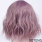 Fashion chemical fiber wig pink short curly corn perm bob hair set European and American short hair wig ladies headgear