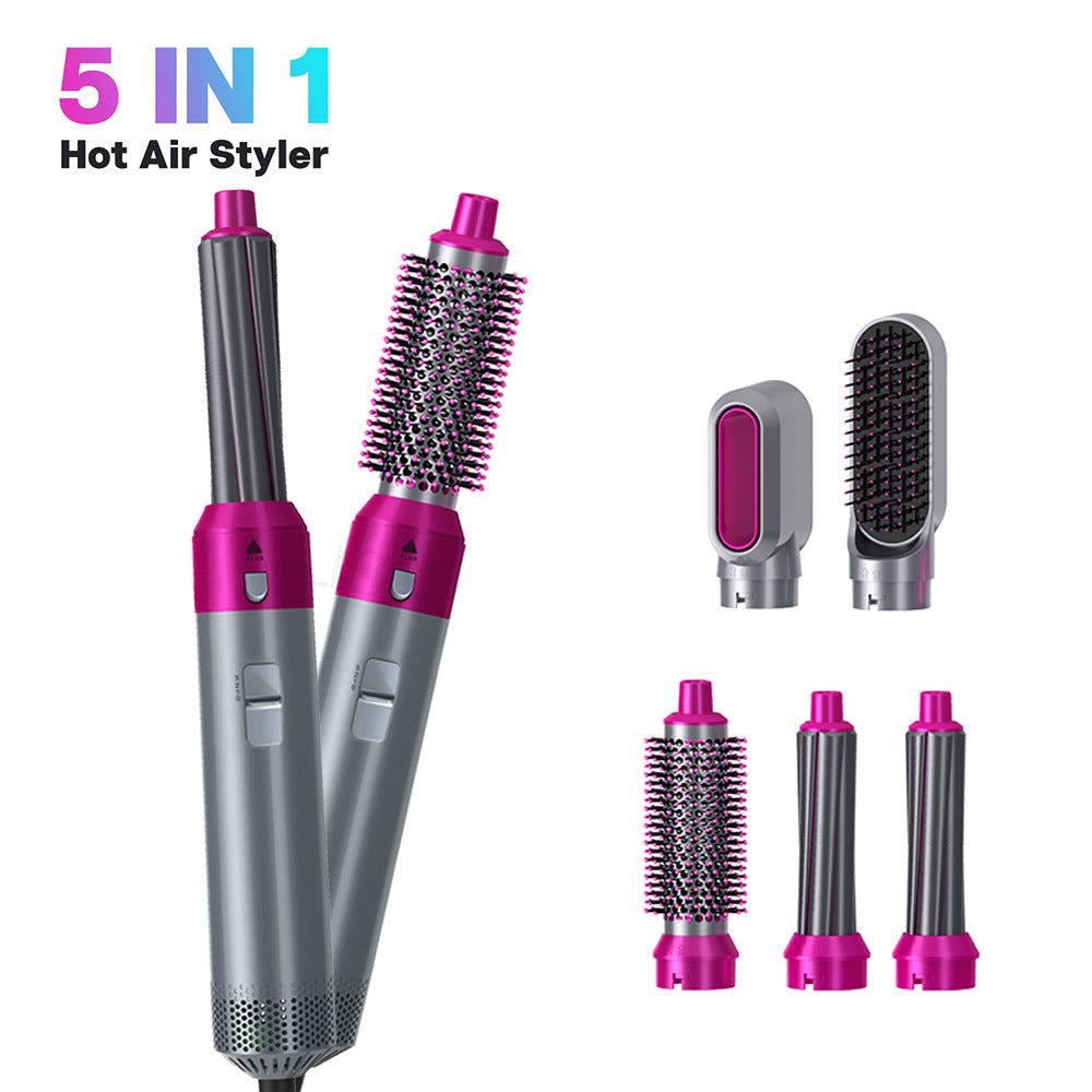 Multifunctional new multi head five-in-one automatic hair sucking hair dryer straight hair comb hair dryer curling rod hot air comb