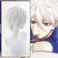 Blue prison Makoto Shirou cosplay wig silver white upturned short hair cosplay fake hair style