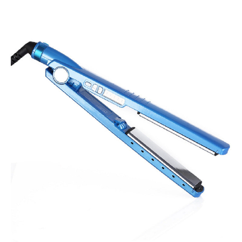Dual purpose straight and curly hair clip straightener quick heating portable straight hair curling iron