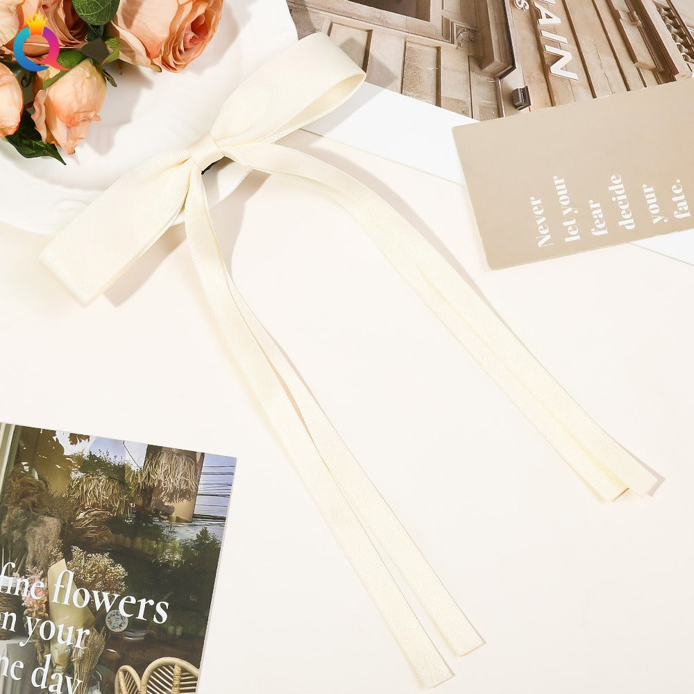 Ribbon tied hair clip, bow tie, ribbon ribbon hair clip, sweet and cute side duckbill clip hair accessory