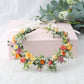 Colorful Rose Crown Hair Hoop Daisy Water Grass Headwear Party Gift Bridal Photo Shooting Wreath