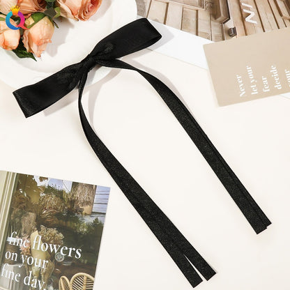 Ribbon tied hair clip, bow tie, ribbon ribbon hair clip, sweet and cute side duckbill clip hair accessory