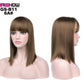women Bob Wig With Bangs Short Straight Wigs party Synthetic Hair Heat Resistant Fiber fake hair Halloween Perucas