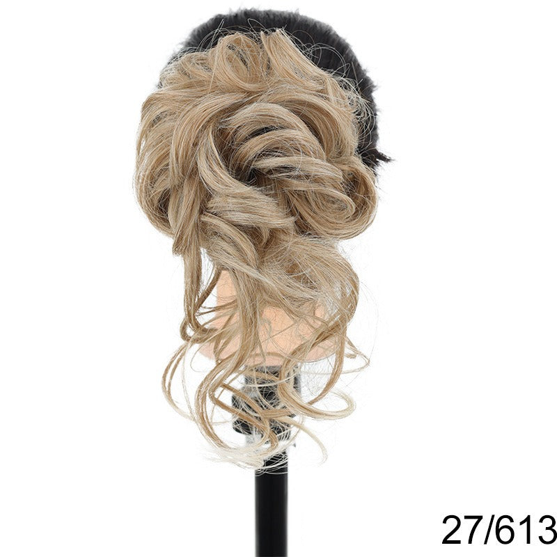 Synthetic Messy Curly Claw Hair Bun Chignon Hair Extensions Scrunchy Fake False Hair With Tail for Women Hairpieces