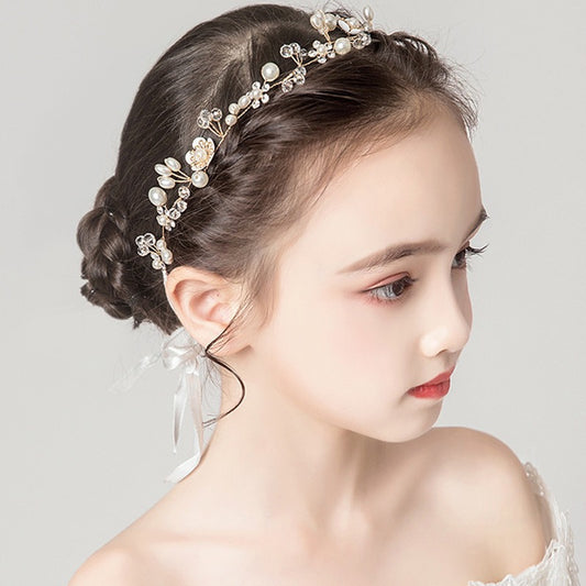 European and American Bridal Jewelry, Flower Handmade Beaded Headband, Hair Band, Wedding Dress Headwear, Hair Accessories