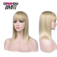 women Bob Wig With Bangs Short Straight Wigs party Synthetic Hair Heat Resistant Fiber fake hair Halloween Perucas