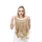 European And American Wig Piece Female Fishline Hair Extension Piece Chemical Fiber Matte High Temperature Silk Long Curly Human Hair