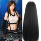 Tifa cos wig Final Fantasy 7 remake Tifa cos wig black simulation scalp cosplay fake hair game
