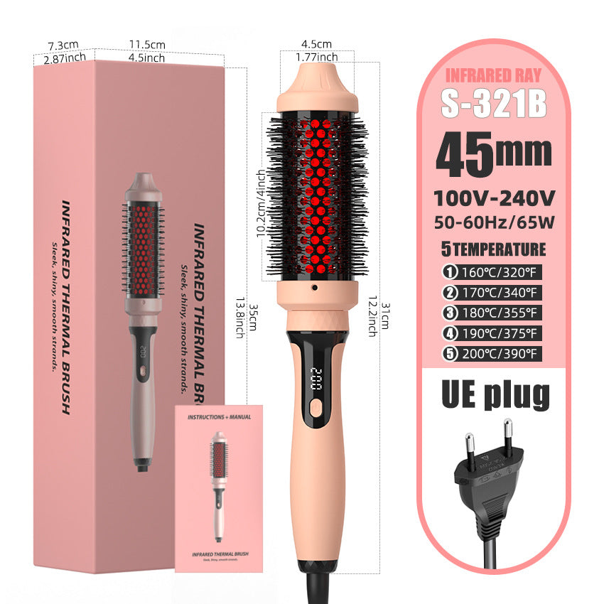 Infrared curling iron multifunctional straightener 2-in-1 straight hair comb curling iron dual-purpose electric heating comb