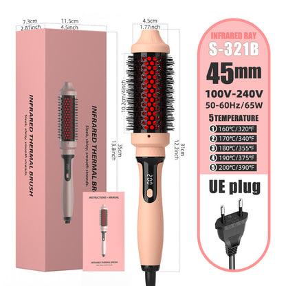 Infrared curling iron multifunctional straightener 2-in-1 straight hair comb curling iron dual-purpose electric heating comb