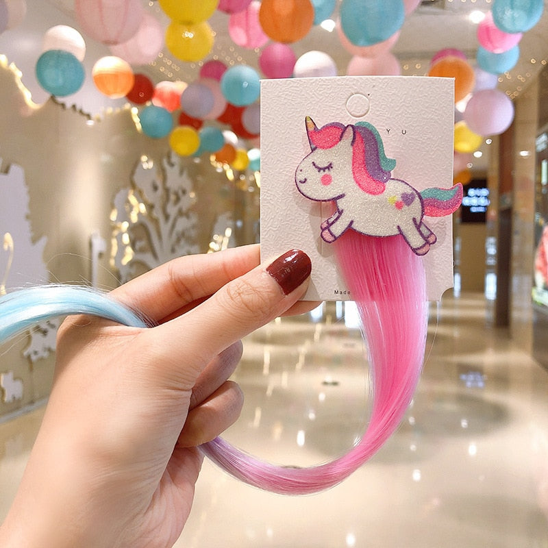 Sweet Colorful Hairpin Lovely Children Girls Hairclip Kids Cute Barrette Cartoon Extension Braider Rainbow Hair Accessories