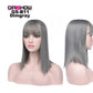 women Bob Wig With Bangs Short Straight Wigs party Synthetic Hair Heat Resistant Fiber fake hair Halloween Perucas