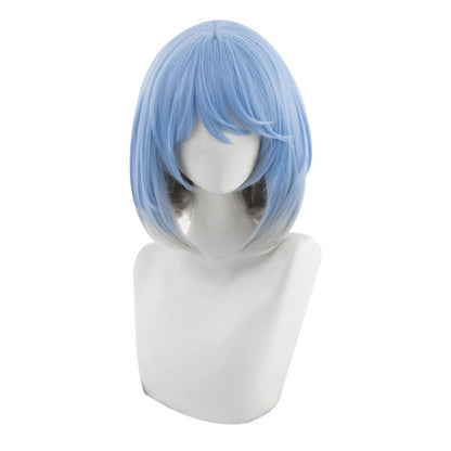 League of Legends cosplay wig, blue and white porcelain, Erelia knife girl cosplay, fake hair, short hair style