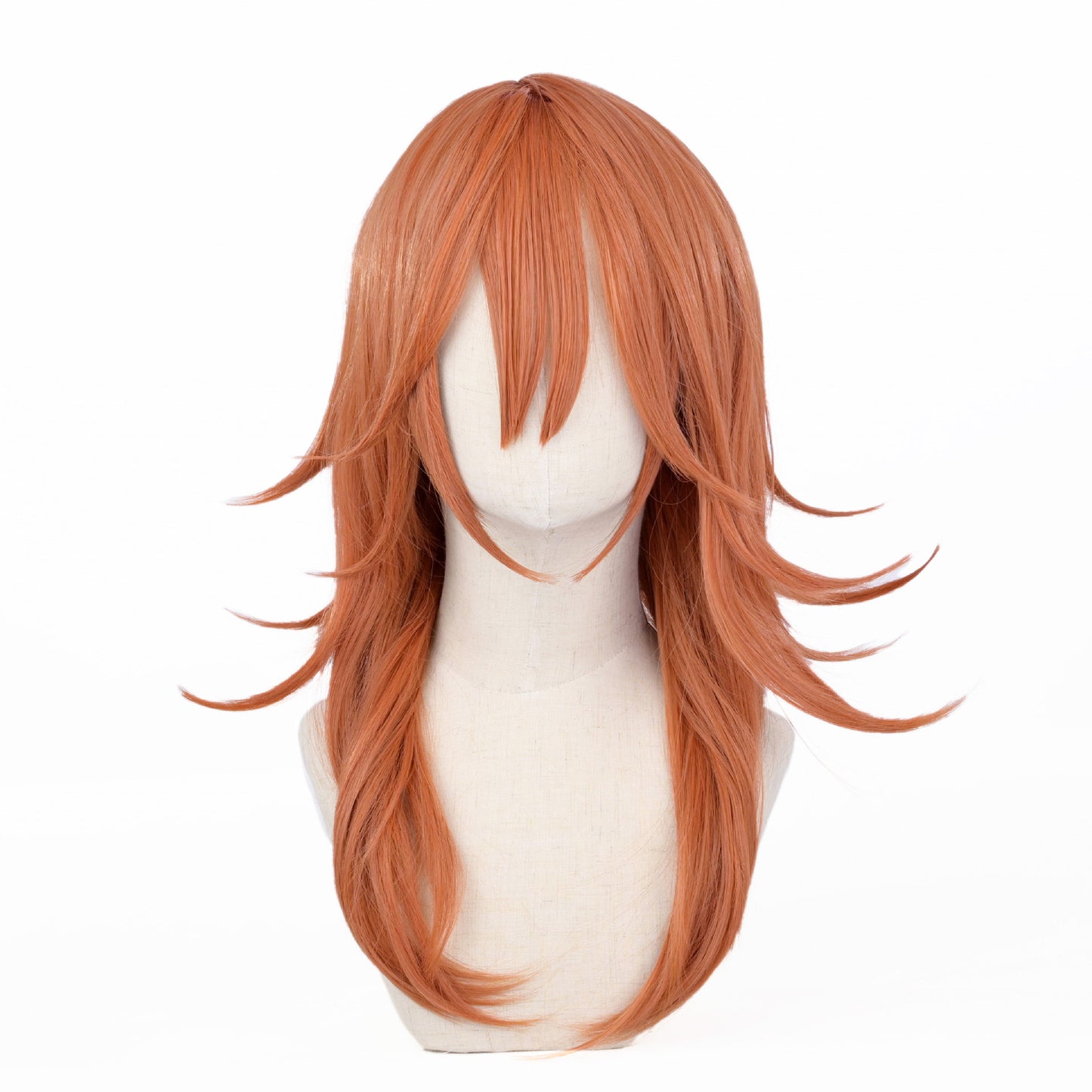 Anime wig cosplay chainsaw human chainsaw angel demon dark orange upturned wig headband