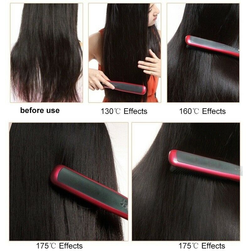 Dual-Purpose Hair Straight Styler Straightener Hair Curler Curling Ceramics Styling Straightener Combs Hair Stick for Women Men
