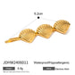 Stainless steel shell hair clip with bangs and metal hair accessories