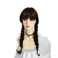 Addams Family Animated Wig Black Double Ponytail Braid Wig