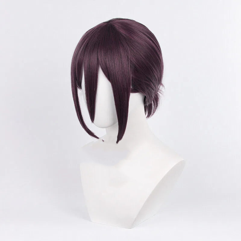 chainsaw man raiju one-piece deep purple cosplay wig