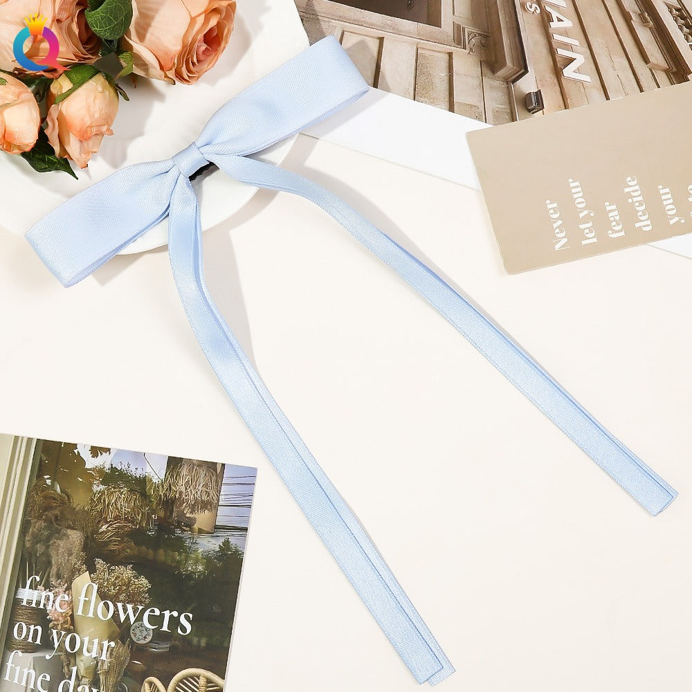 Ribbon tied hair clip, bow tie, ribbon ribbon hair clip, sweet and cute side duckbill clip hair accessory