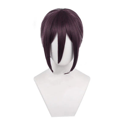 chainsaw man raiju one-piece deep purple cosplay wig