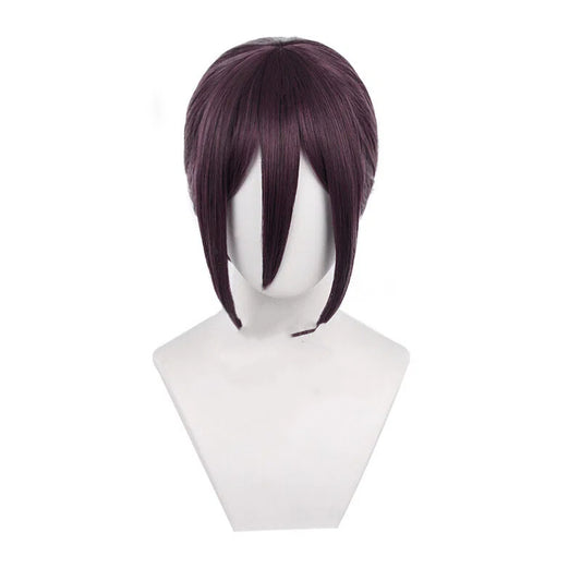 chainsaw man raiju one-piece deep purple cosplay wig