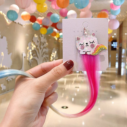Sweet Colorful Hairpin Lovely Children Girls Hairclip Kids Cute Barrette Cartoon Extension Braider Rainbow Hair Accessories