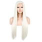 13*2. 60# Chemical Fiber Front Lace Wig Headgear Long Straight Hair Natural Hairline Wig