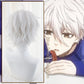 Blue prison Makoto Shirou cosplay wig silver white upturned short hair cosplay fake hair style