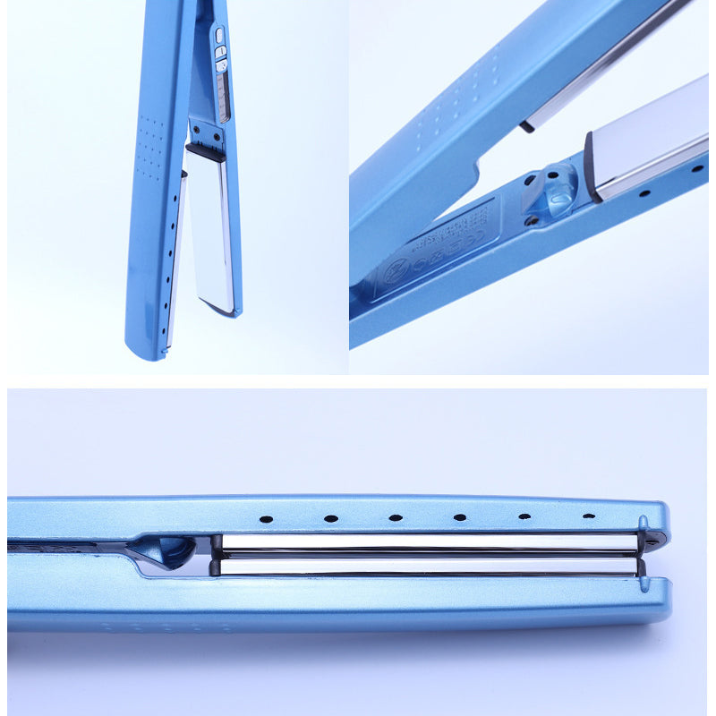 Dual purpose straight and curly hair clip straightener quick heating portable straight hair curling iron