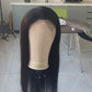 22 Inch 150% Density Natural Color Indian Remy Hair Silky Straight Texture 5*5 Hd Lace Front Wigs In Stock