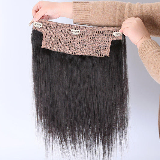 10 inch Women Hair Extension Natural Black Color Clip in Hair Extension Raw Indian Remy Hair