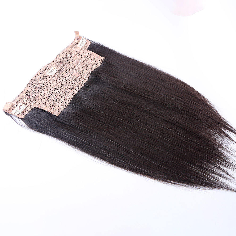 10 inch Women Hair Extension Natural Black Color Clip in Hair Extension Raw Indian Remy Hair