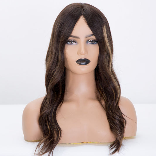 Brown Balayage Color Mono Top Cuticle Aligned Human Hair Wig 16 Inches Body Wave Mono Top European Virgin Human Hair Wig