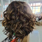 10 Inch Short Texture Remy Human Hair 180% Density Pic Curl Pic Color 5*5 Hd Lace Closure Wigs For Women
