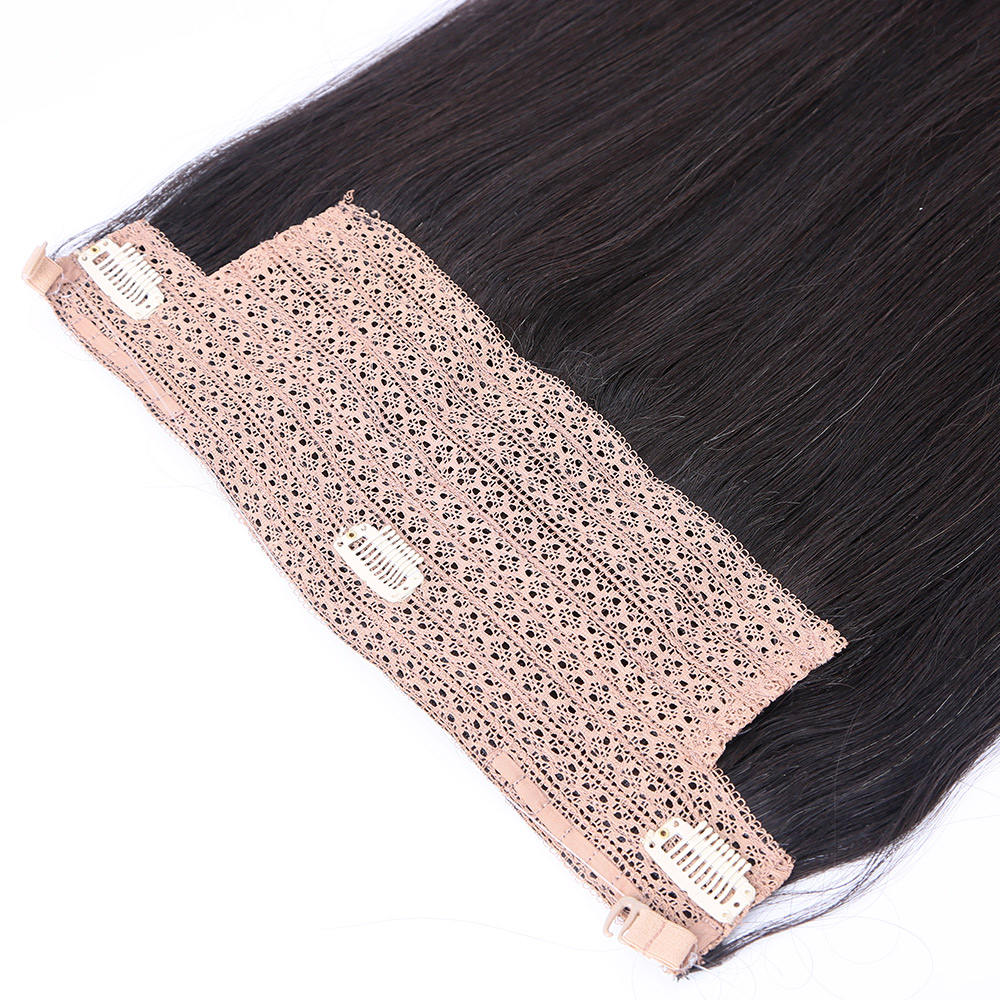 10 inch Women Hair Extension Natural Black Color Clip in Hair Extension Raw Indian Remy Hair