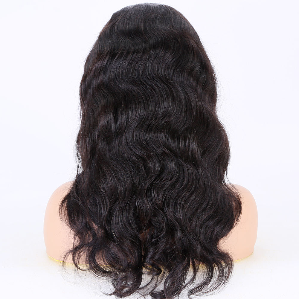 18 Inch 150% Density Natural Color Body Wave Texture Cheap Virgin Hair 5x5 Transparent Hd Lace Closure Wig For Women