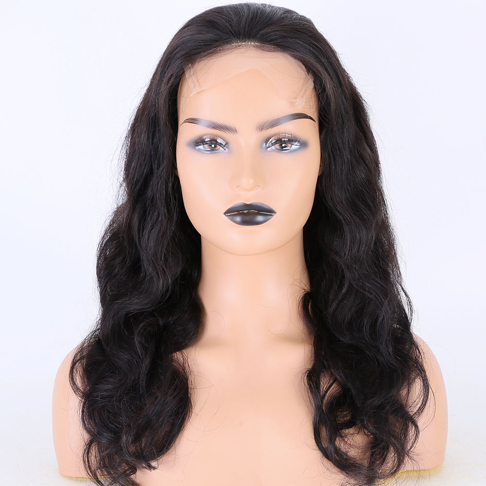 18 Inch 150% Density Natural Color Body Wave Texture Cheap Virgin Hair 5x5 Transparent Hd Lace Closure Wig For Women