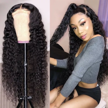 Custom Dyeing 100% Indian Remy Hair Wigs Deep Curly Human Hair 13*4 13*6 Lace Front Wig Vendors With Clip