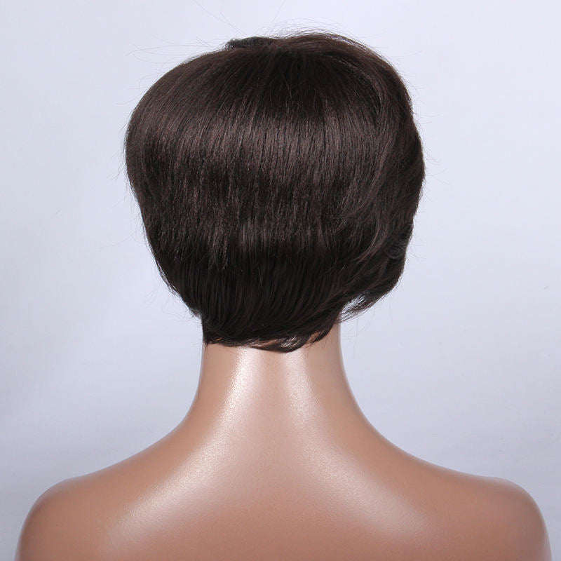 High Density 100 Natural Human Hair Wigs Full Hd Lace Wigs Pixie Cut Bob Wigs For Black Women