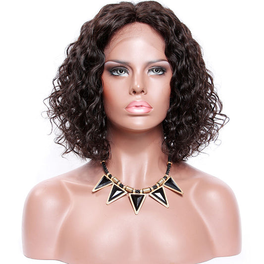 Spot Goods New 4C Edges Curly Baby Hairline Transparent Swiss Hd Lace Front Wig For Black Women