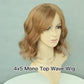 Brazilian Cuticle Aligned Hair 4x5 Mono Wig 12 Inches 8A# 9# Mix Color Monofilament Women Wigs