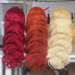 20 inches Beauty Colors Human Hair Wig With Bangs 180% Density Curly Texture 13x4 Lace Front Wigs For Women